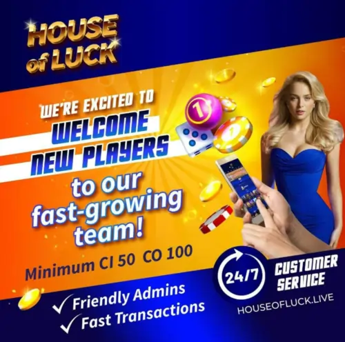 HOUSE OF LUCK WELCOME FOR NEW PLAYERS